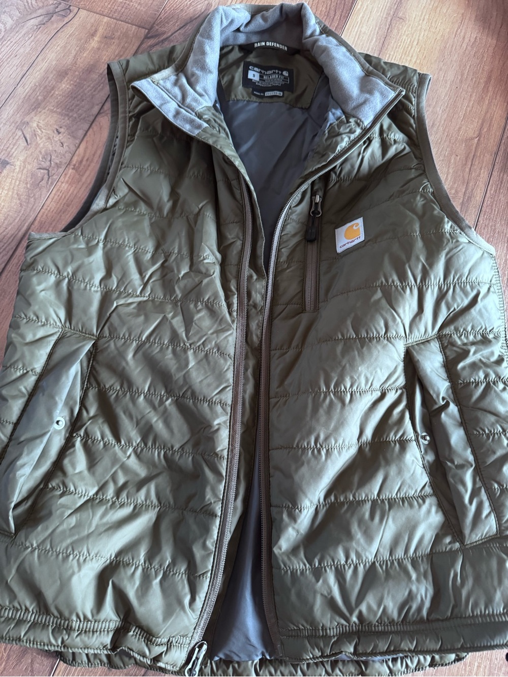Carhartt Olive Green Rain Defender Jacket - Relaxed Fit